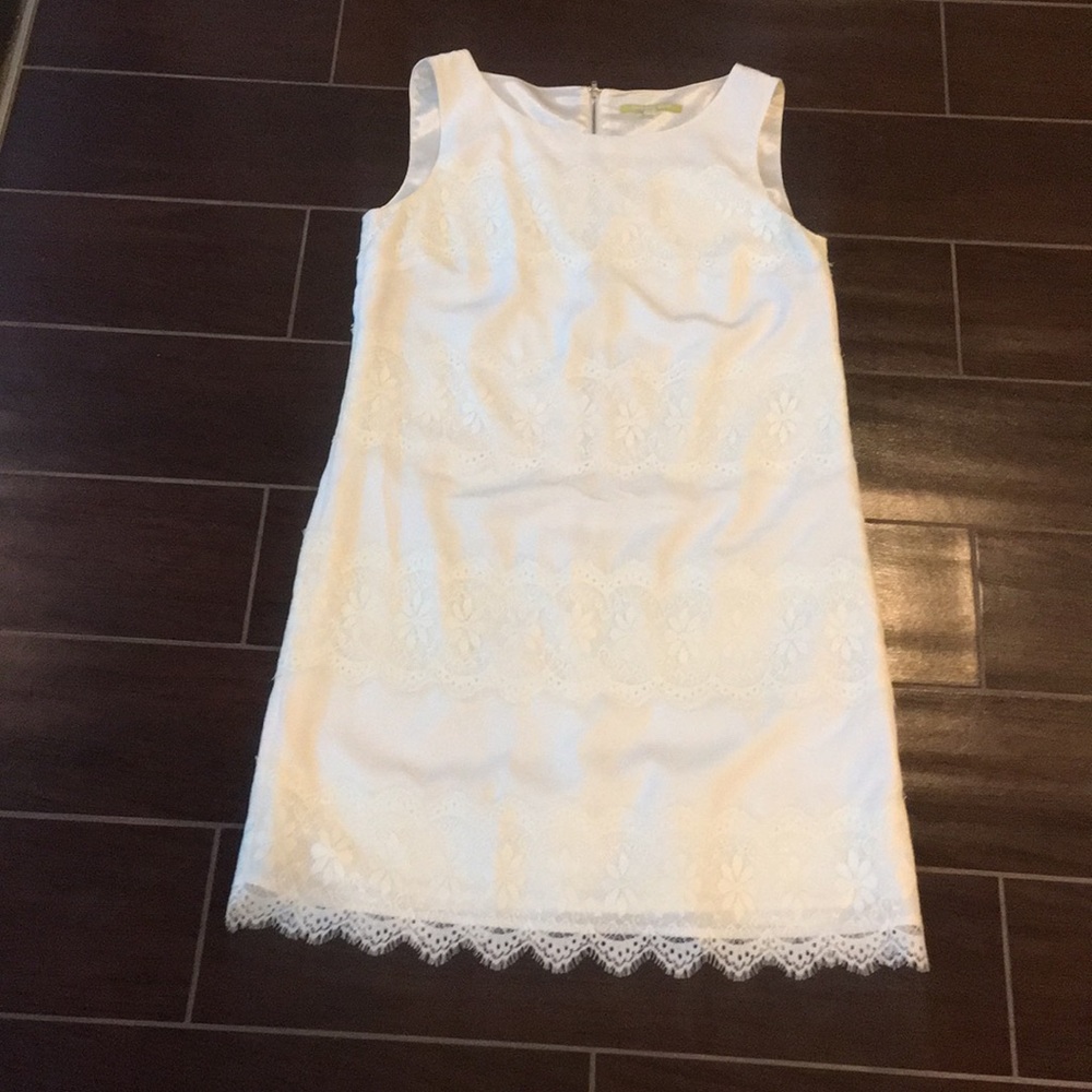 GianniBini WhiteTankDress Lace Accents